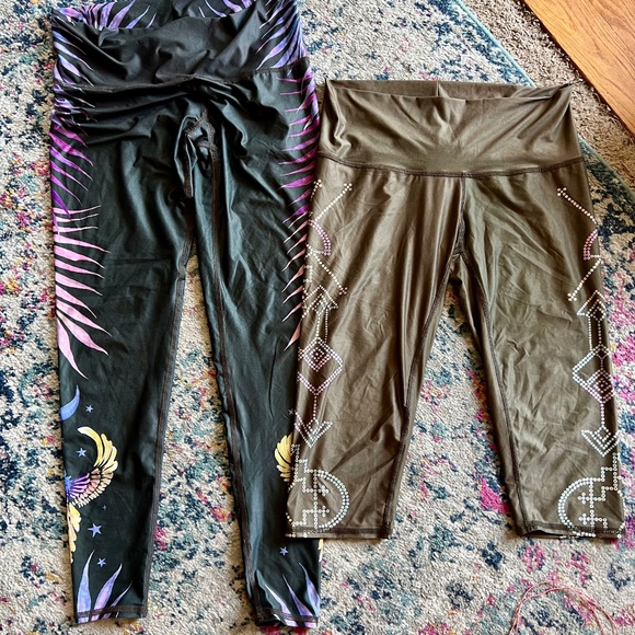 Teeki yoga pants, 2 pair, full and 3/4 length - Picture 1 of 8